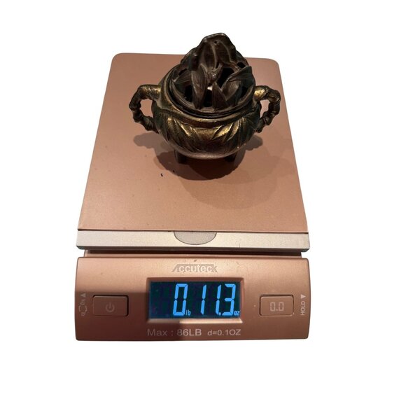 Vantine's Antique Signed 1004 Collectible Asian Design Bronze Incense Burner - Picture 5 of 15